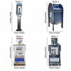 Four styles of vintage-style miniature payphones shown in different configurations and sizes.