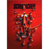 Impresión en lienzo roja con elementos de carreras y miembros del equipo de Michael Schumacher.