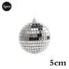 Silver mirror ball sphere with a hanging hook