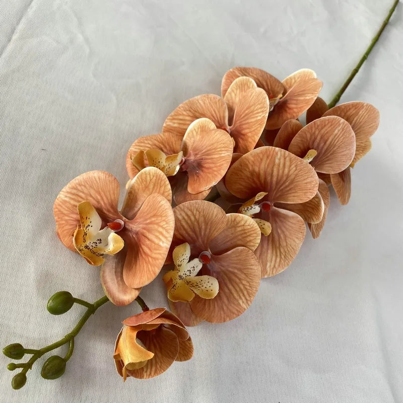 Artificial Butterfly Orchid Bouquet – 9 Silk Blooms for Home & Event Decor