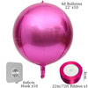 A single round pink 4D balloon is shown with a hook and a ribbon roll for decoration.