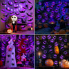 Decoración de pared de insectos y elementos de Halloween con efecto de luciérnagas para noche.