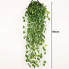 A long, cascading garland of artificial green ivy vine with small leaves, measuring 90cm.