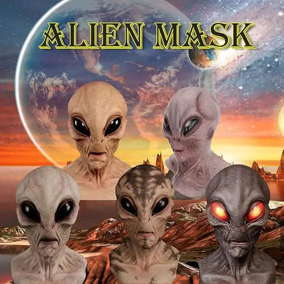 UFO Alien Latex Mask for Halloween Cosplay