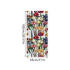 Botanical print static cling window film featuring a vertical arrangement of colorful flowers and foliage.