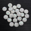 Mixed Color Resin Cabochons with Metal Foil Backing for Jewelry Making