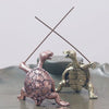 Vintage Bronze Turtle Incense Stick Holder