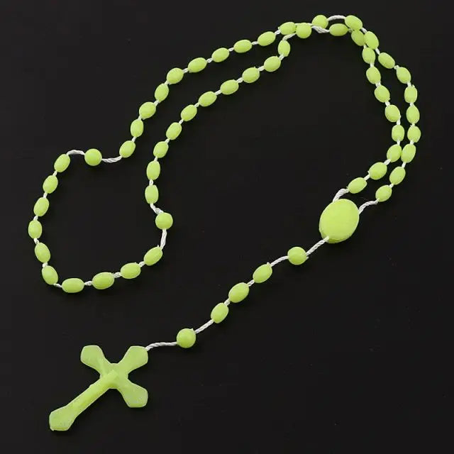 Assorted Plastic Rosary Necklaces (Set of 12)