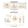 Layout sizes and finished size of cartoon bear good night wall stickers for kids' rooms