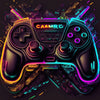 Neon Gamer Controller Diamond Painting Kit