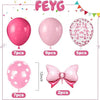 Pink Bow Foil Balloons for Party Decorations (30 Pack)