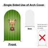 Diagram showing the front and back of a single-sided arch cover for a photo booth, highlighting that only the cloth is includ