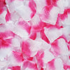 Pink and white silk rose petals scattered for weddings and events