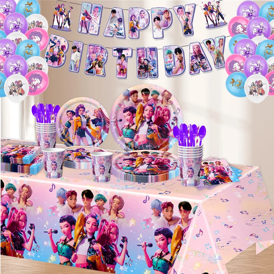 K-Pop Theme Disposable Party Set