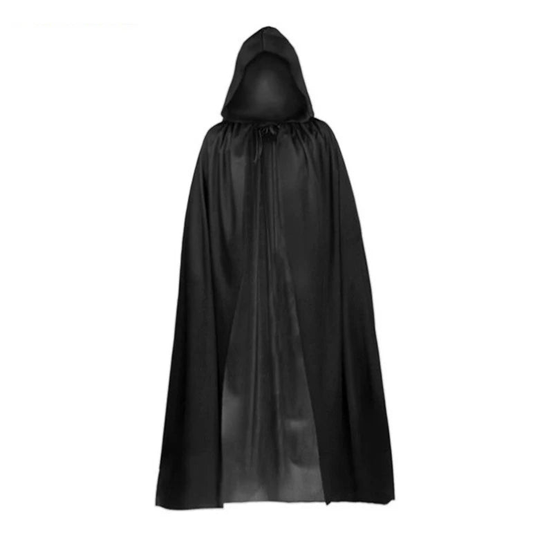 Classic black hooded cape for Halloween and cosplay