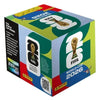 A box of Panini 2026 FIFA World Cup Official Sticker Collection featuring a golden trophy design.