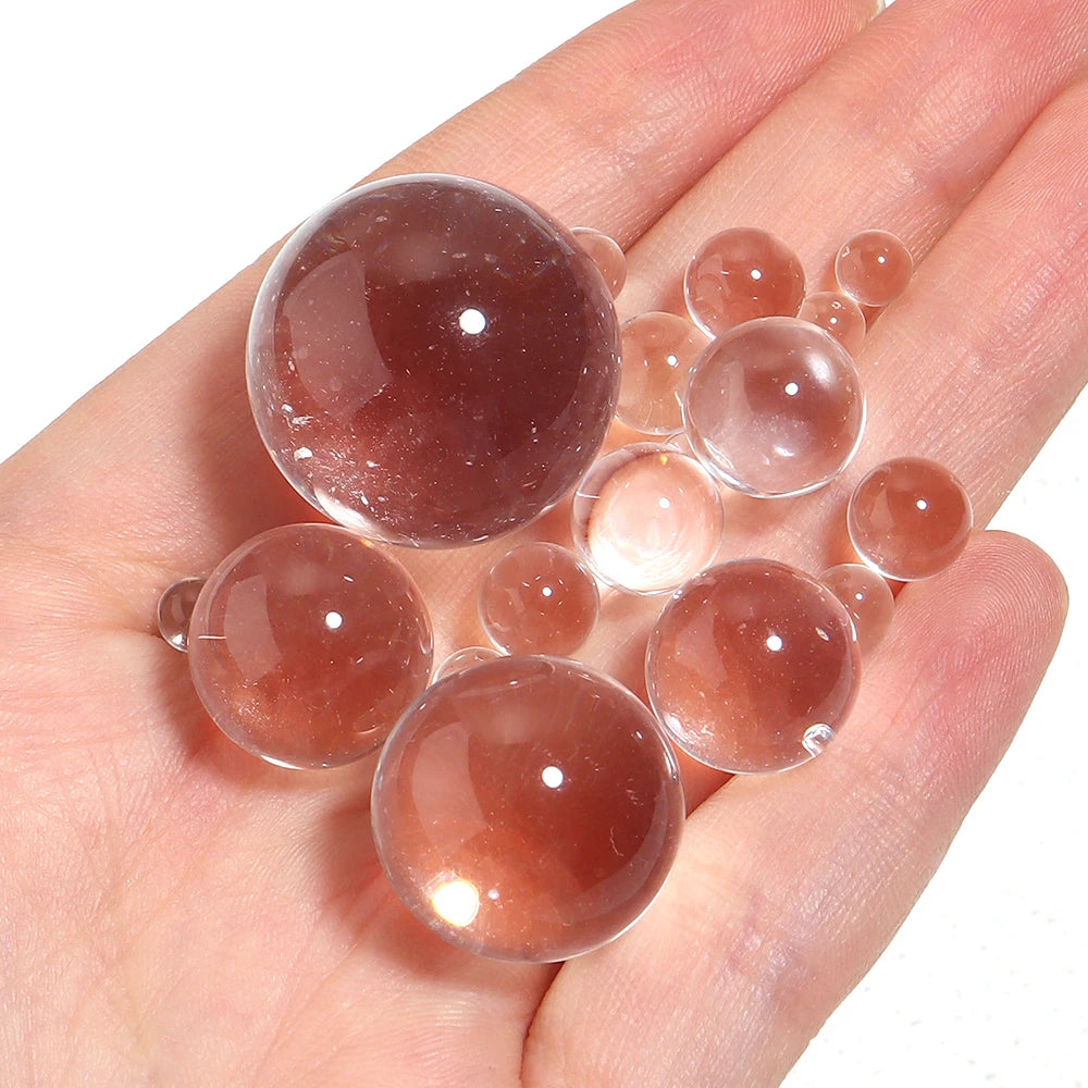 Crystal-Look Acrylic Round Beads for Crafts and Decor