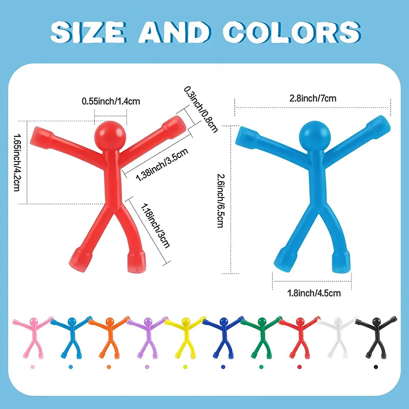 A set of colorful, hand-shaped fridge magnets in various colors and sizes.
