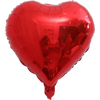 A glossy red heart-shaped foil balloon.