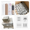 Différentes options d'emballage pour papier peint autocollant floral bohème, y compris boîtes et rouleaux