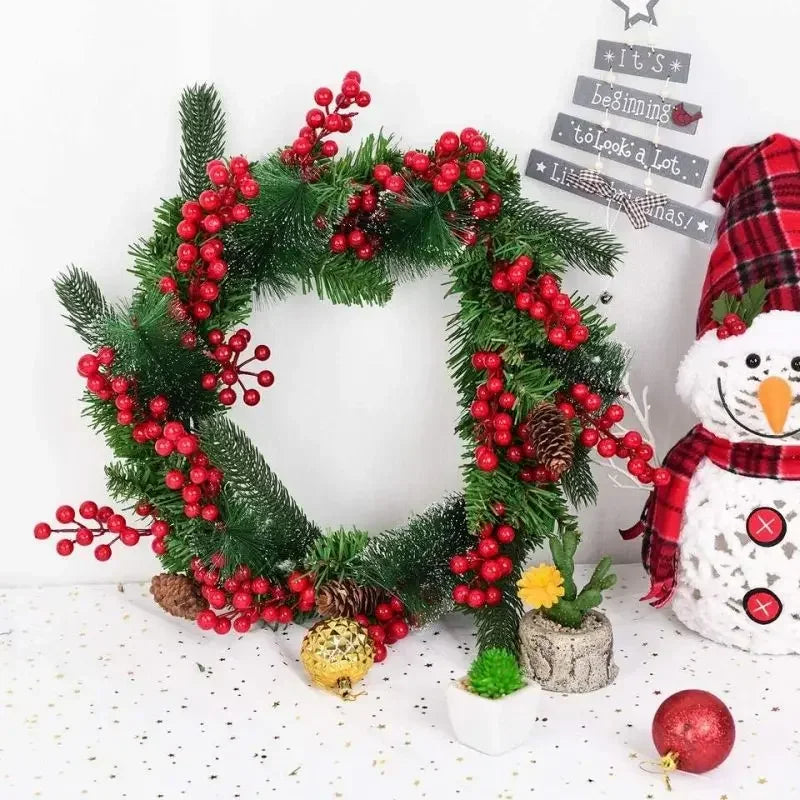 Artificial Red Berry Branches for Christmas Decor