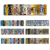 A set of rustic metal signs featuring the phrase Five O'Clock Somewhere for bar and wall decor
