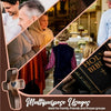 A wooden pocket cross is shown alongside people in a church setting, illustrating multipurpose usages for prayer groups.