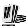 A set of ten magnetic mini photo frames, five black and five white, displayed in a square frame.