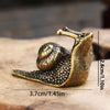 Handcrafted brass rooster figurine showing intricate details and size measurements.