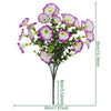 A bouquet of artificial silk cloth flowers featuring pink and white petals on a green stem.