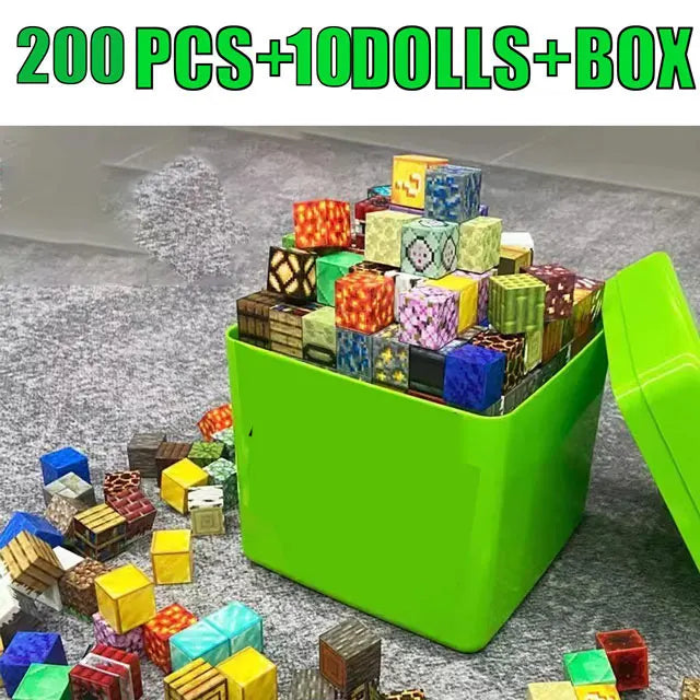 Magnetic Building Blocks Set with Storage Box