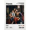 Friends cast photo with the title and production details for the 1994-2004 television series