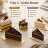 Un ensemble de plateaux réutilisables pour présenter des desserts et pâtisseries, offrant un meilleur support.