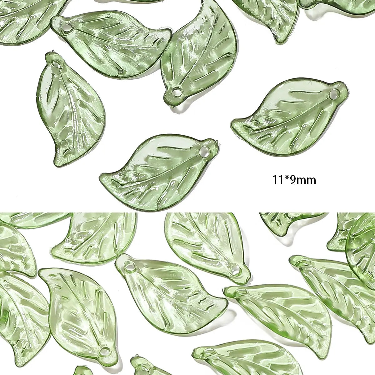 Acrylic Tree Leaf Mini Beads for DIY Jewelry Making