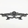 Elegant black lace half face mask for masquerade and costume parties