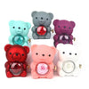 Rotating Hugging Bear Jewelry Box with Rose