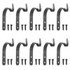 Set of vintage iron wall hooks for plant and garden decor in black finish