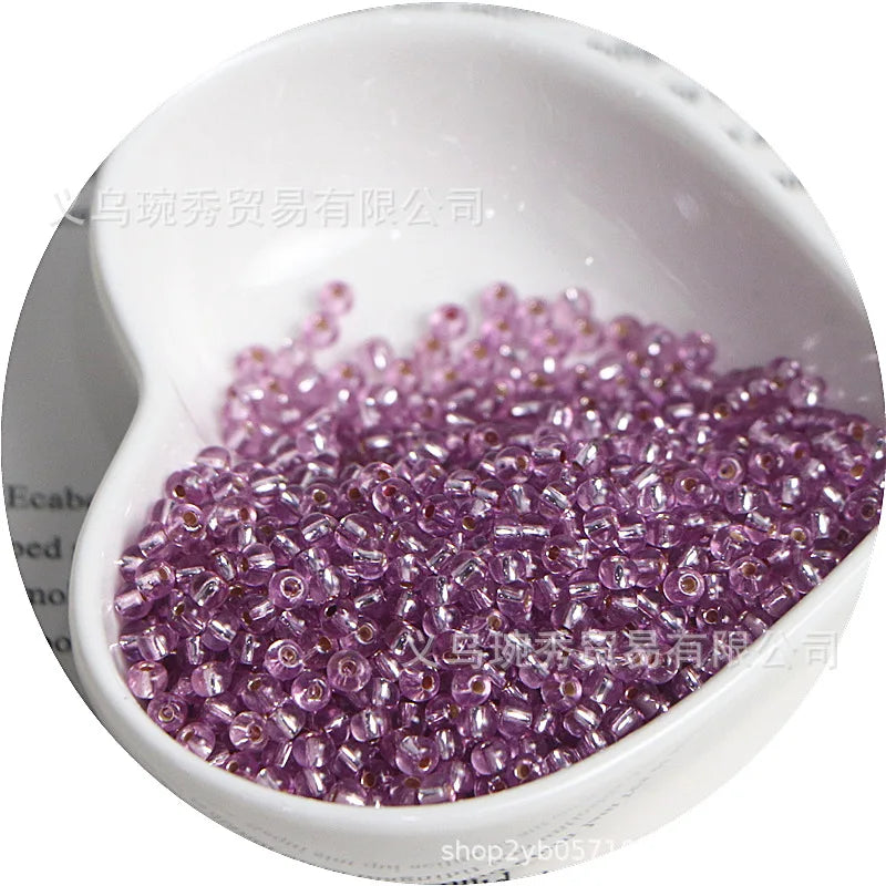 Silver Rice Glass Beads for Jewelry Making