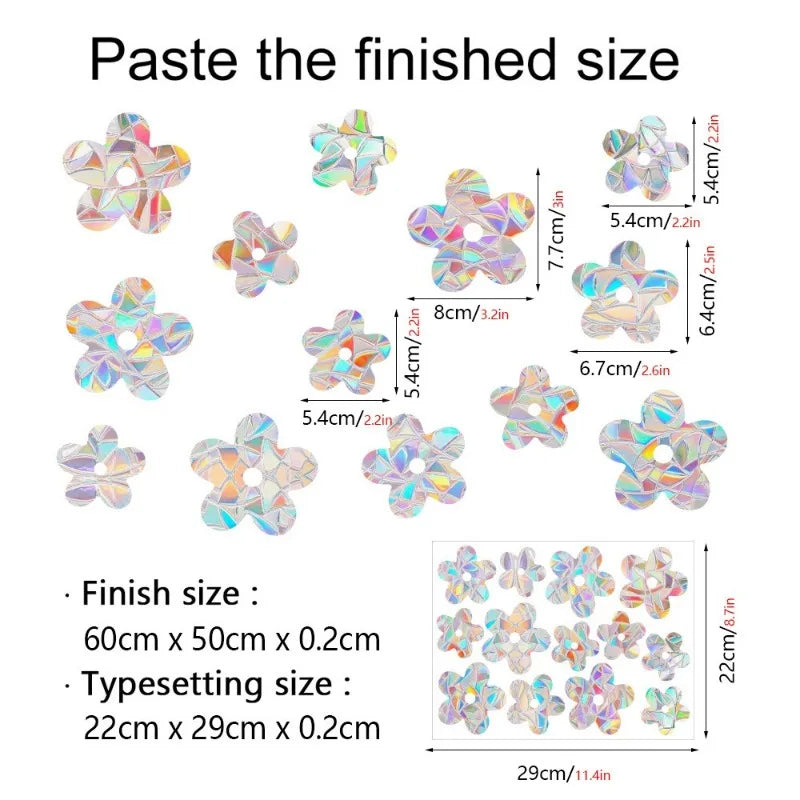 Rainbow Prism Window Stickers – 29 Assorted Sun Catcher Designs
