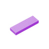 A smooth building brick in light purple color shown from a top-down angle.