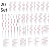 A set of 20 spiral birthday cake candles with star toppers in a reddish-brown color.