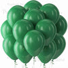 A bunch of sage green latex balloons clustered together.