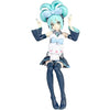 A PVC collectible figurine of Hatsune Miku with light blue hair, wearing a sailor outfit and a white bunny accessory.