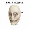 A sculpted horror ghost face mask with detailed facial features is shown against a white background.
