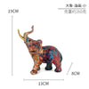 Colorful Elephant Resin Figurine for Home Decor