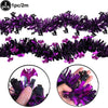 Halloween Foil Fringe Curtain – Pumpkin, Ghost & Bat Print Party Backdrop