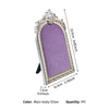 European-Style Velvet Jewelry Display Stand with Silver-Plated Floral Detail