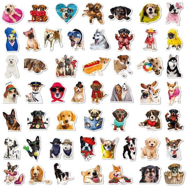 A collection of realistic dog meme stickers featuring various breeds and expressions.