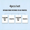 Four prints set for custom canvas photo wall art printing service.