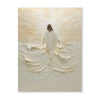 A canvas art print depicting a figure resembling Jesus walking on water amidst swirling white and beige textures.